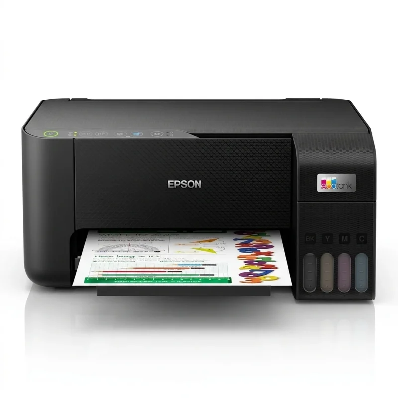 پرینتر اپسون رنگی سه کاره با چاپ جوهرافشان مدل EcoTank L3250، سایز چاپ A4، قابلیت چاپ بدون حاشیه، مناسب برای چاپ تصاویر، مجهز به پورت USB، اینترنت بی‌سیم WiFi و WIFI DIRECT