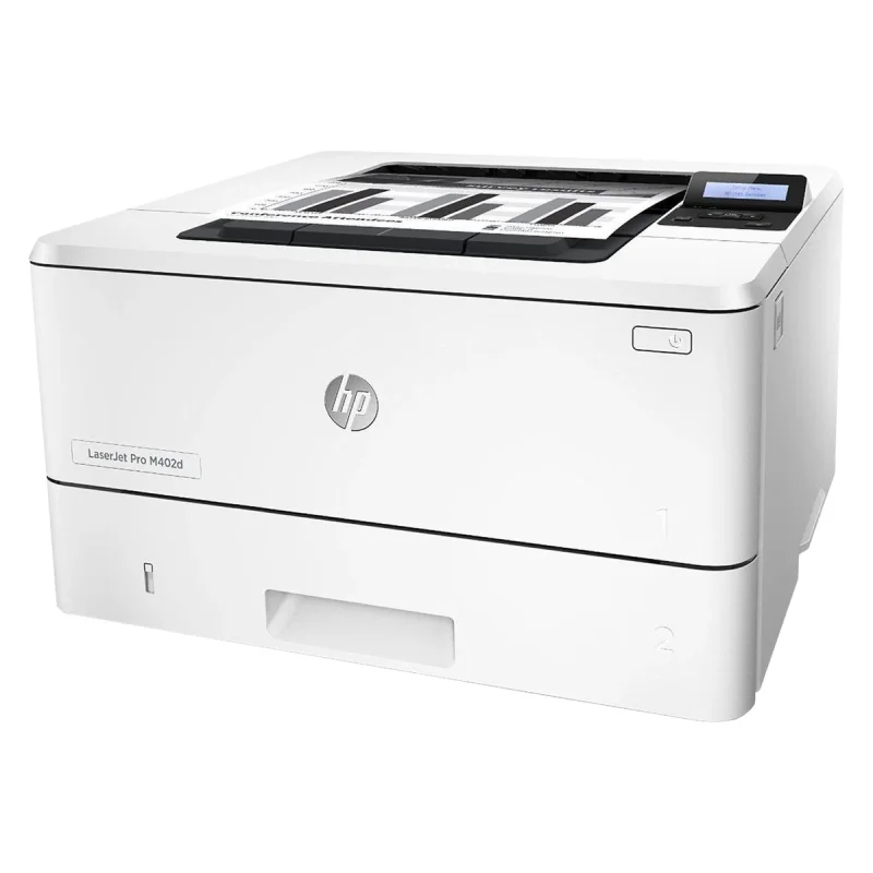 پرینتر اچ پی تک رنگ تک کاره با چاپ لیزری مدل LaserJet Pro M402d، سایز چاپ A4، قابلیت چاپ دو رو، سرعت چاپ بالا