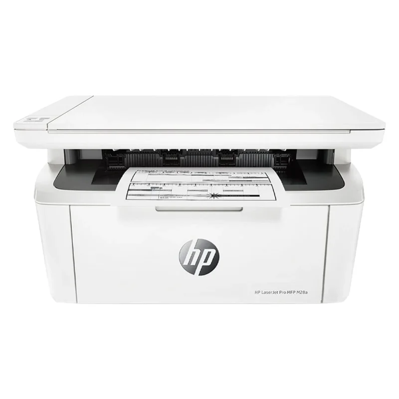 پرینتر اچ پی تک رنگ سه کاره با چاپ لیزری مدل LaserJet Pro MFP M28a، سایز چاپ A4