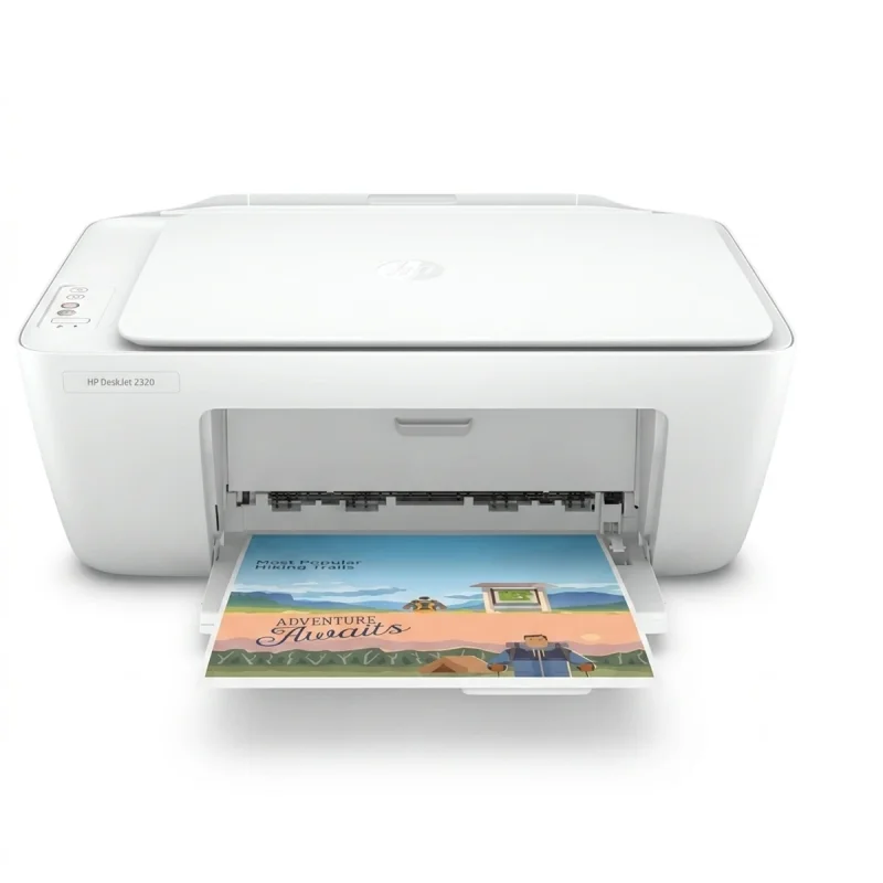 پرینتر چندکاره جوهرافشان رنگی اچ‌پی مدل DeskJet 2320 با قابلیت پرینت، اسکن و کپی، رزولوشن چاپ 4800 × 1200 dpi و سینی 60 برگی