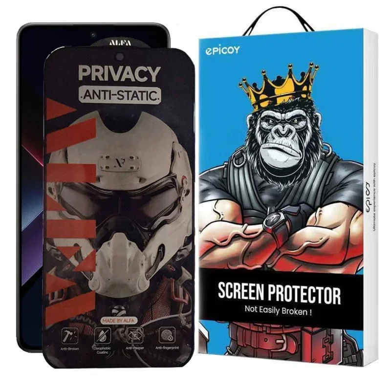 محافظ صفحه نمایش حریم شخصی اپیکوی مدل Alpha مناسب برای گوشی موبایل شیائومی Poco X7 Pro /X6 Pro / Redmi Note 14 /Turbo 4