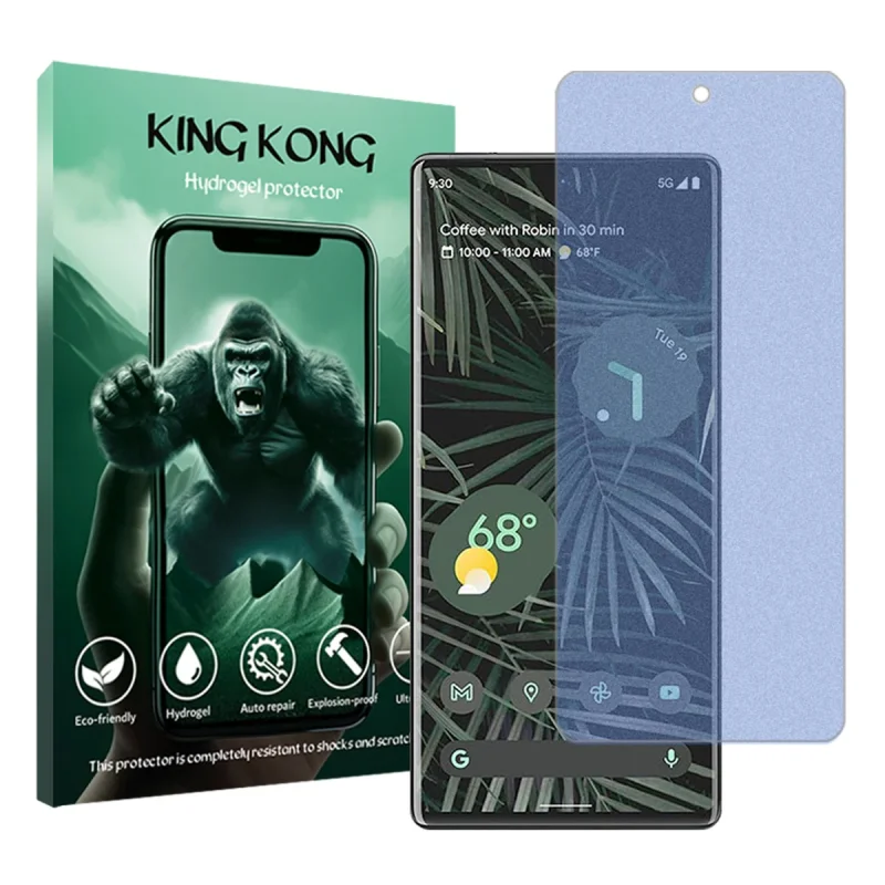 محافظ صفحه نمایش مات ضداشعه آبی کینگ کونگ مدل Tough مناسب برای گوشی موبایل گوگل Pixel 6 Pro