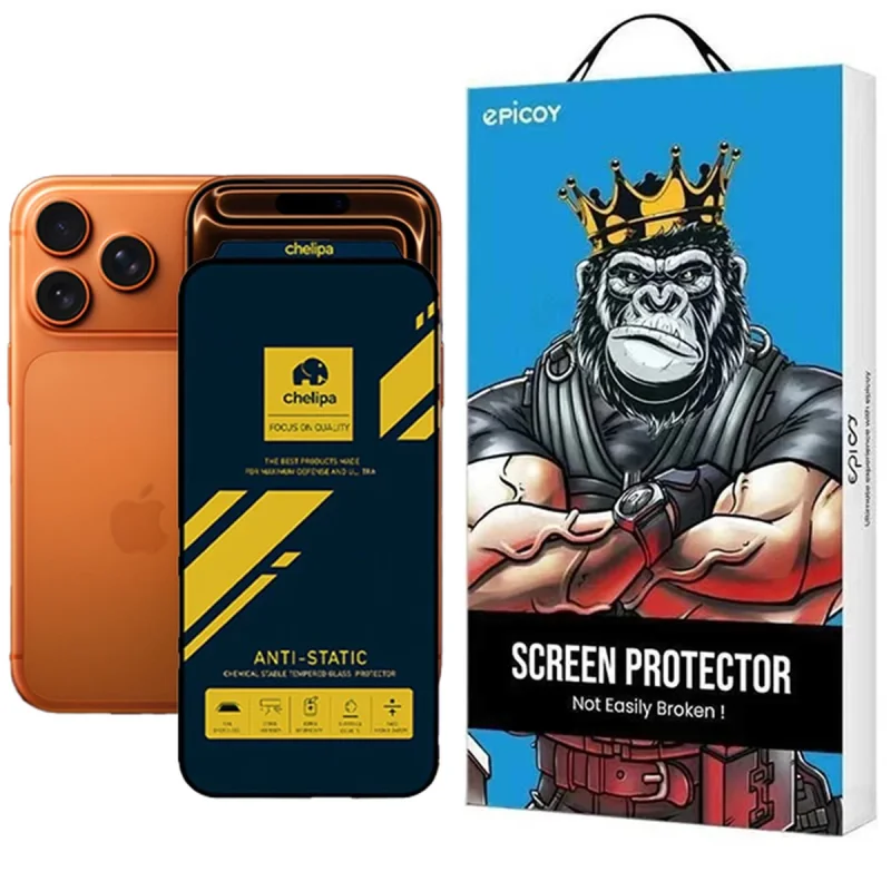 محافظ صفحه نمایش اپیکوی مدل Chelipa Anti-Static مناسب برای گوشی موبایل اپل iPhone 17 Pro Max