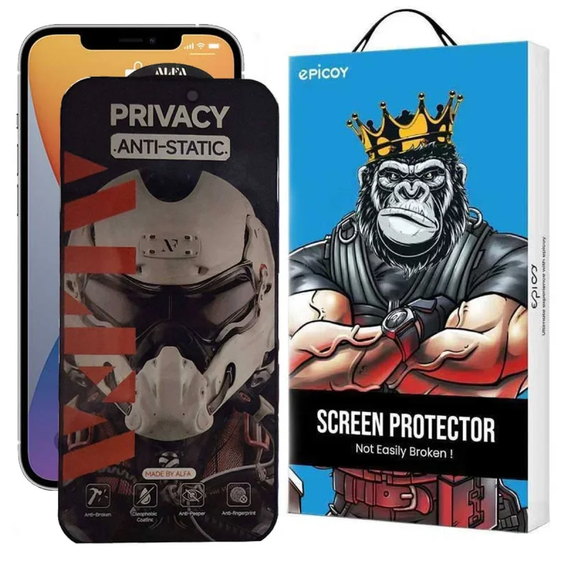 محافظ صفحه نمایش حریم شخصی اپیکوی مدل Alpha مناسب برای گوشی موبایل اپل iPhone 12 Pro / 12