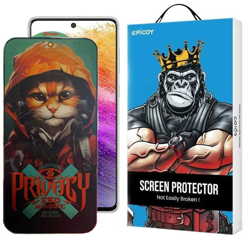 محافظ صفحه نمایش حریم شخصی اپیکوی مدل Privacy Hoodie Cat مناسب برای گوشی موبایل سامسونگ Galaxy A73 5G/A72/A71/M54/M53/M52 5G/M51
