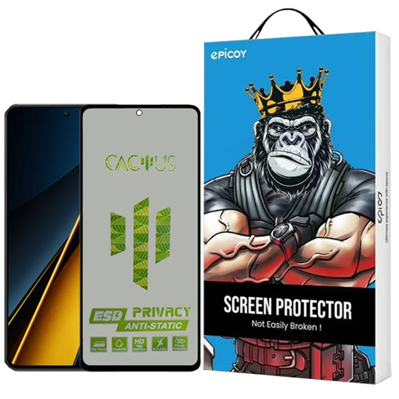 محافظ صفحه نمایش حریم شخصی اپیکوی مدل Cactus-ESD-Privacy مناسب برای گوشی موبایل شیائومی  Poco X6 Pro/X6/M6 Pro 4G