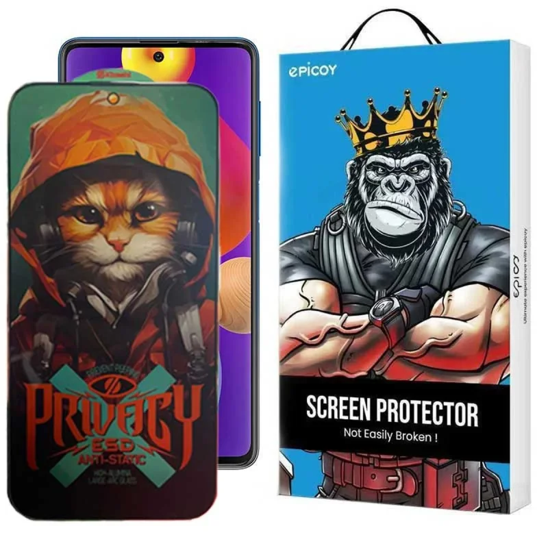 محافظ صفحه نمایش حریم شخصی اپیکوی مدل Privacy Hoodie Cat مناسب برای گوشی موبایل سامسونگ Galaxy M62/ M55/ F62/ F55/ F54/ Note10 Lite/Galaxy S10 Lite/ C55