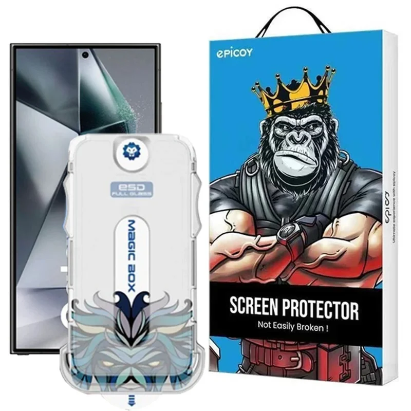 محافظ صفحه نمایش اپیکوی مدل Lion ESD Easy Install مناسب برای گوشی موبایل سامسونگ Galaxy S24 Ultra به همراه کیت نصب