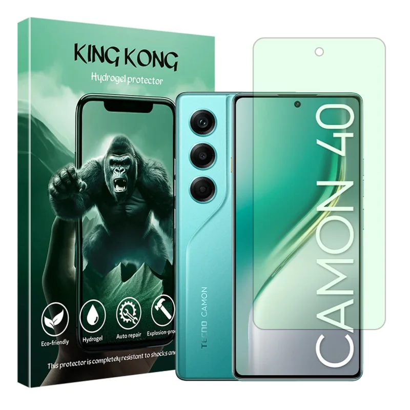 محافظ صفحه نمایش آنتی گرین کینگ کونگ  مدل هیدروژلی مناسب برای گوشی موبایل تکنو Camon 40