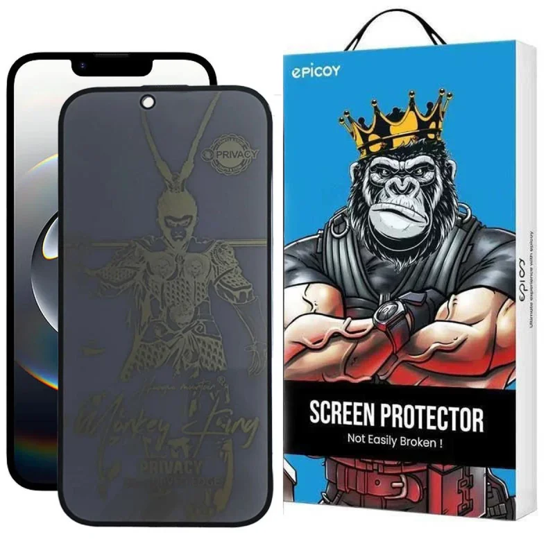 محافظ صفحه نمایش حریم شخصی اپیکوی مدل wukong privacy مناسب برای گوشی موبایل اپل iPhone 16e/13/13 Pro/14