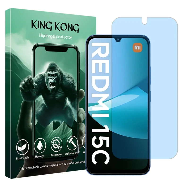 محافظ صفحه نمایش مات ضداشعه آبی کینگ کونگ مدل Tough مناسب برای گوشی موبایل شیائومی Redmi 15C