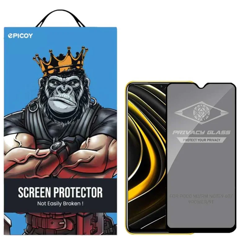 محافظ صفحه نمایش حریم شخصی اپیکوی مدل PvSight مناسب برای گوشی موبایل شیائومی Poco M3/ Redmi Note 9 4G/ Redmi Note 9 Power/ Redmi Note 9T