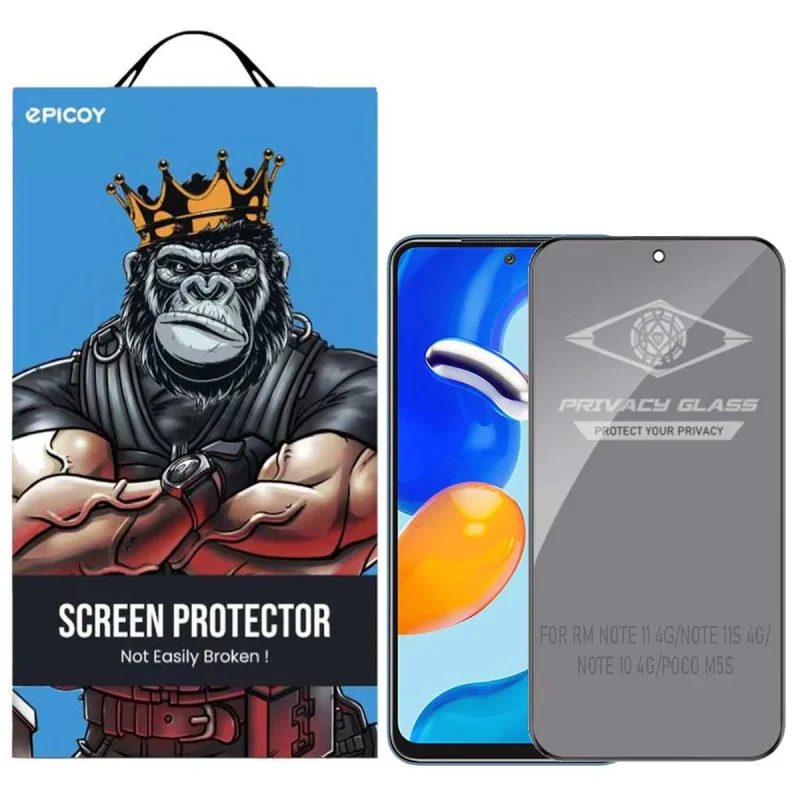 محافظ صفحه نمایش حریم شخصی اپیکوی مدل Pte مناسب برای گوشی موبایل شیائومی Redmi Note 11 4G/ Note 11s 4G/ Note 10 4G/ Poco M5s