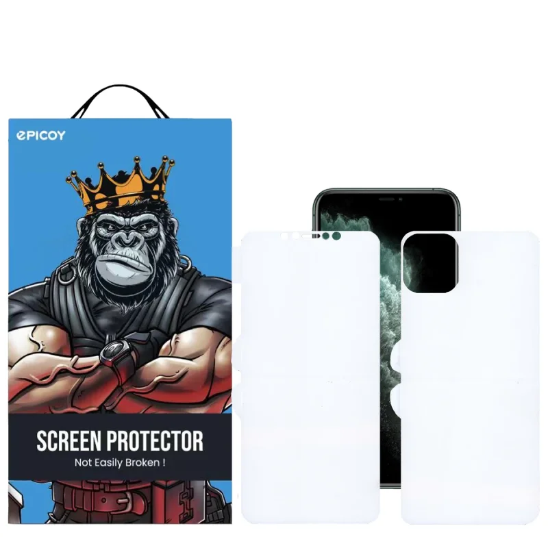 محافظ صفحه نمایش اپیکوی مدل Hydrogel-cover مناسب برای گوشی موبایل اپل iPhone 11 Pro به همراه محافظ پشت گوشی