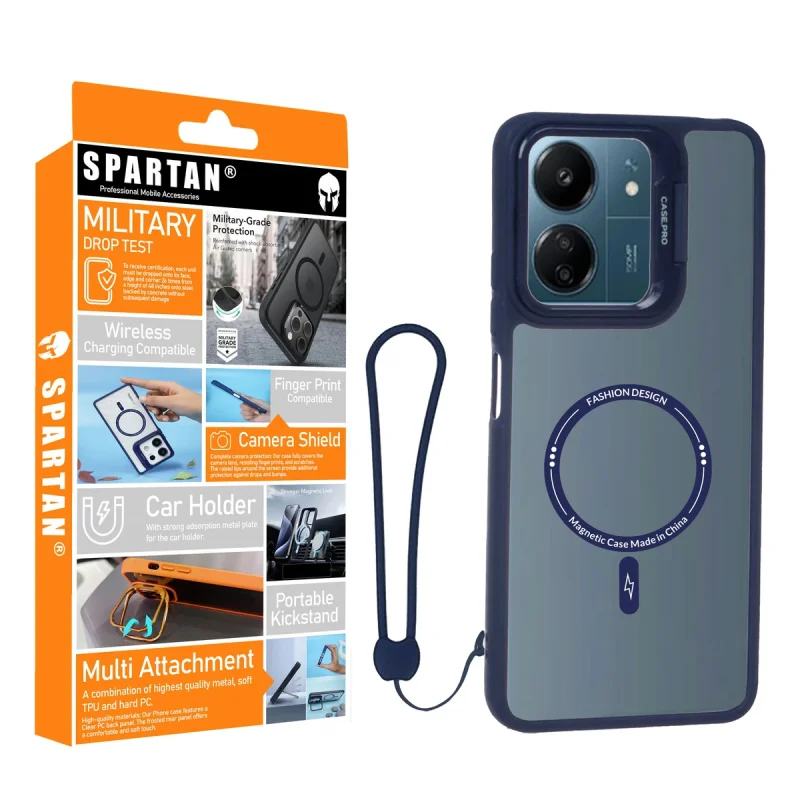 کاور اسپارتان مدل Case Pro Magnetic Apple Strap مناسب برای گوشی موبایل شیائومی Redmi 13C / Poco C65 به همراه بند