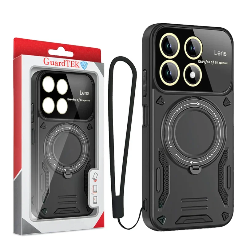 کاور گاردتک مدل Hybrid Armor مناسب برای گوشی موبایل شیائومی Poco X6 Pro همراه با بند آویز