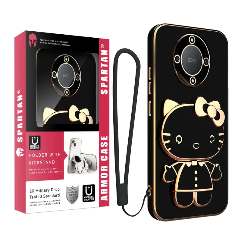 کاور اسپارتان مدل Kitty Strap مناسب برای گوشی موبایل هوآوی Magic 5 Lite به همراه بندآویز