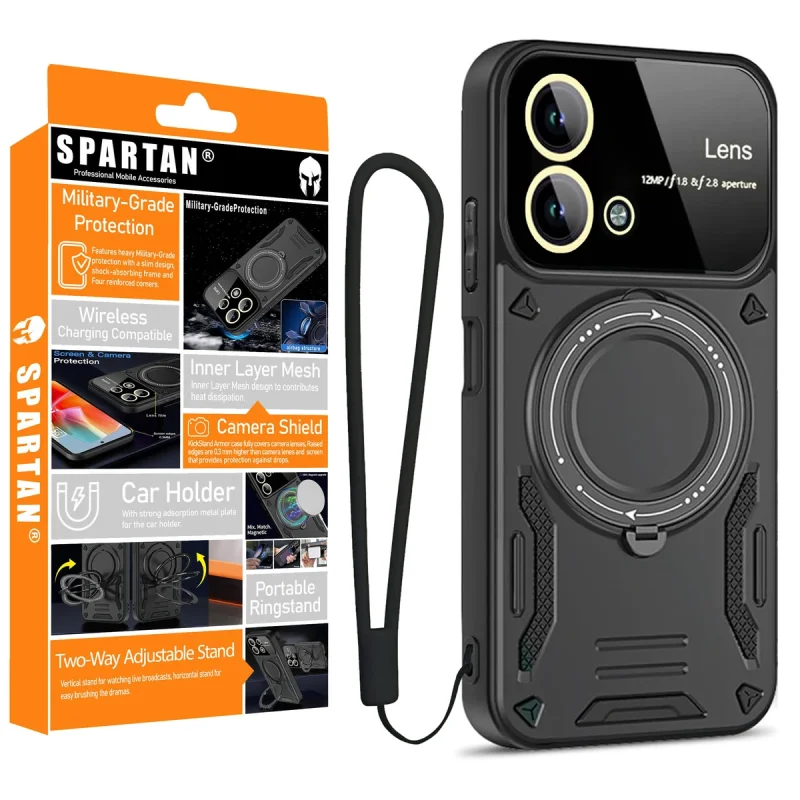 کاور اسپارتان مدل Hybrid Armor Strap مناسب برای گوشی موبایل موتورولا Moto G84 5G به همراه بند