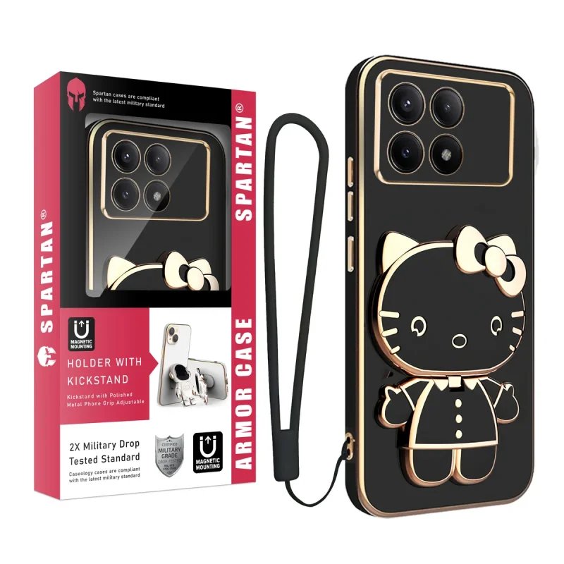 کاور اسپارتان مدل Kitty Strap مناسب برای گوشی موبایل شیائومی Poco X6 Pro به همراه بند