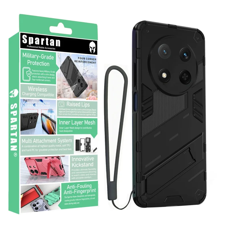 کاور اسپارتان مدل Bibercas Strap مناسب برای گوشی موبایل آنر Honor X9c به همراه بند
