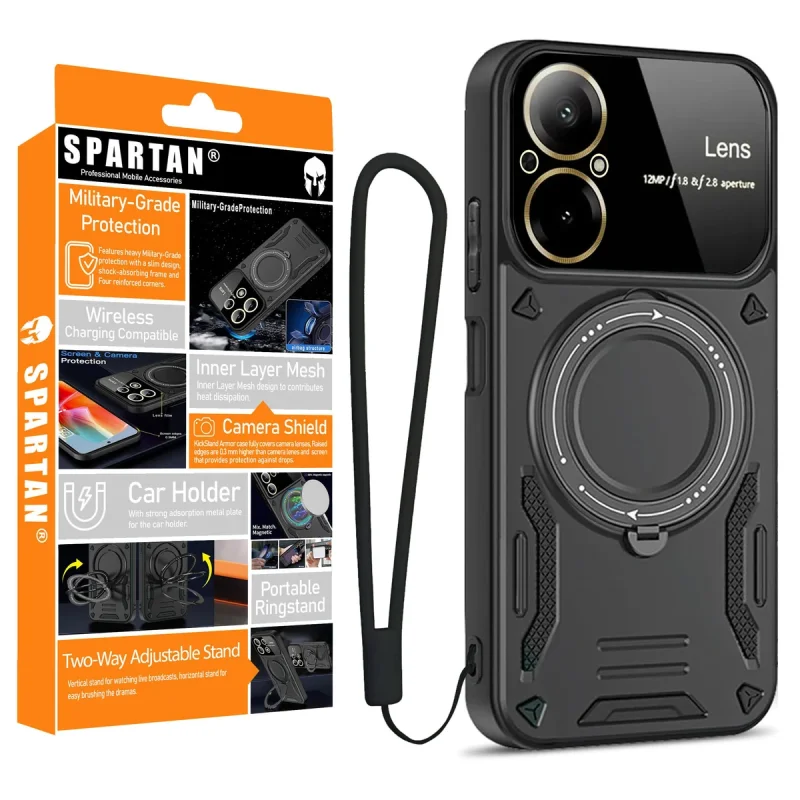 کاور اسپارتان مدل Hybrid Armor Strap مناسب برای گوشی موبایل ریلمی C67 4G به همراه بند