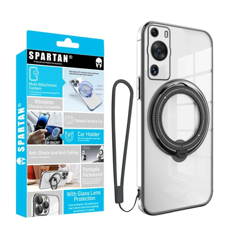 کاور اسپارتان مدل Ring Stand Strap مناسب برای گوشی موبایل هوآوی Huawei P60 / P60 Pro به همراه بند