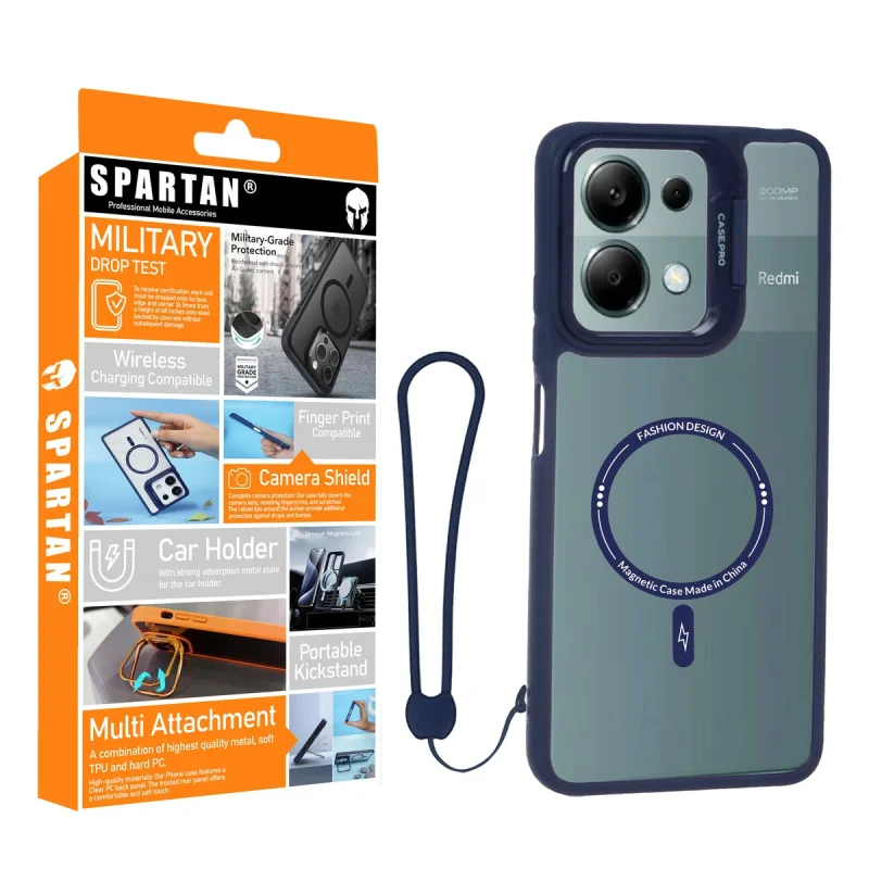 کاور اسپارتان مدل Magnetic Strap مناسب برای گوشی موبایل شیائومی Redmi Note 13 Pro 4G به همراه بند