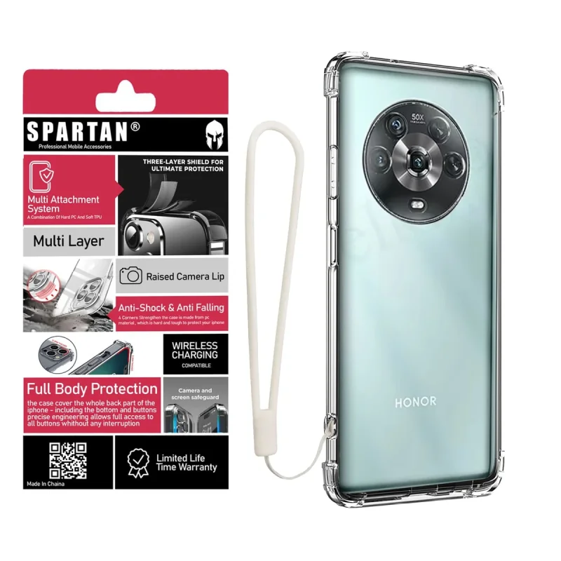 کاور اسپارتان مدل Airbag Strap مناسب برای گوشی موبایل آنر Magic 4 Pro 5G به همراه بندآویز