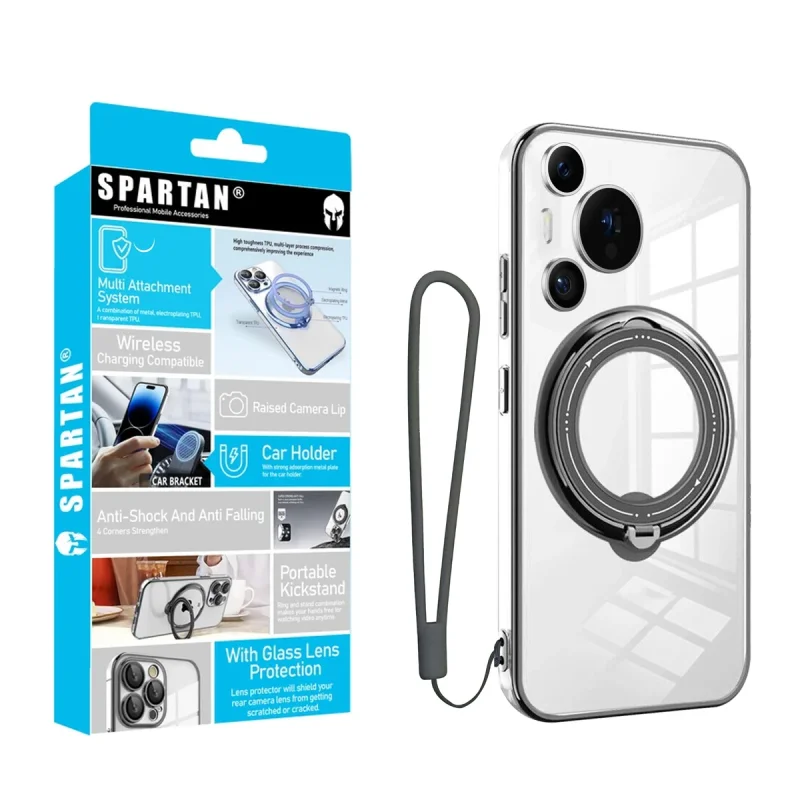کاور اسپارتان مدل Ring Stand Strap مناسب برای گوشی موبایل هوآوی Pura 70 Pro به همراه بندآویز