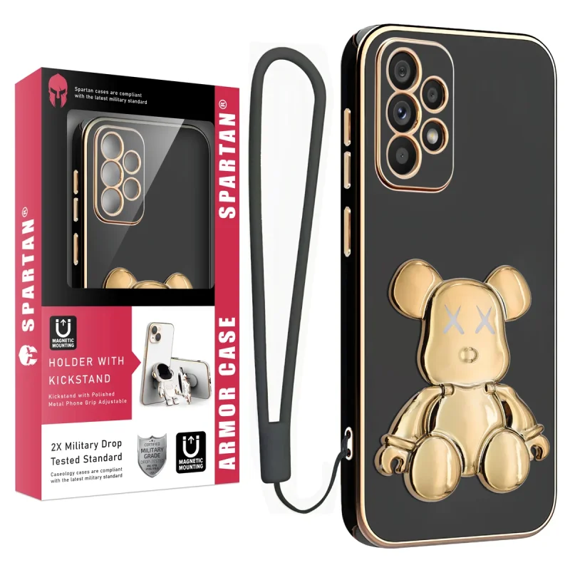 کاور اسپارتان مدل Teddy Bear مناسب برای گوشی موبایل سامسونگ Galaxy A33 5G به همراه بند