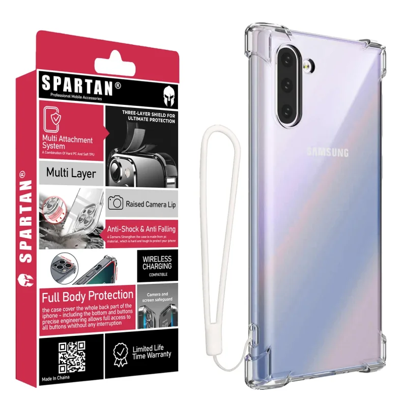 کاور اسپارتان مدل Airbag Strap مناسب برای گوشی موبایل سامسونگ Galaxy Note 10 Plus به همراه آویز