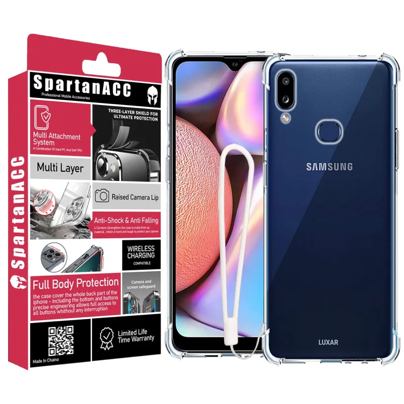 کاور اسپارتان مدل Airbag Strap مناسب برای گوشی موبایل  سامسونگ Galaxy A10Sبه همراه آویز