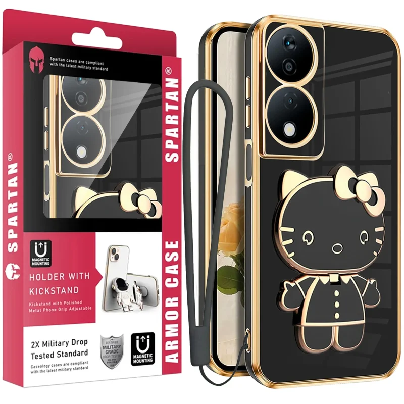 کاور اسپارتان مدل Kitty Strap مناسب برای گوشی موبایل آنر  X7B به همراه بندآویز