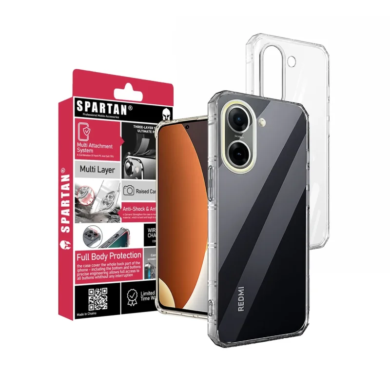 کاور اسپارتان مدل Airbag Four Sided مناسب برای گوشی موبایل شیائومی Redmi A5 4G/ Poco C71