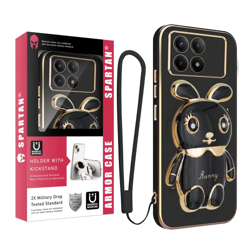 کاور اسپارتان مدل Bunny Strap مناسب برای گوشی موبایل شیائومی Poco X6 Pro به همراه بند