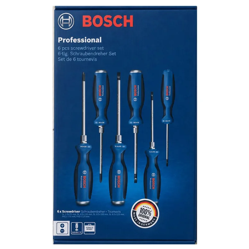 پیچ گوشتی چکش خور بوش مدل حرفه ای کد SL/PH Professional BOX6 مجموعه 6 عددی