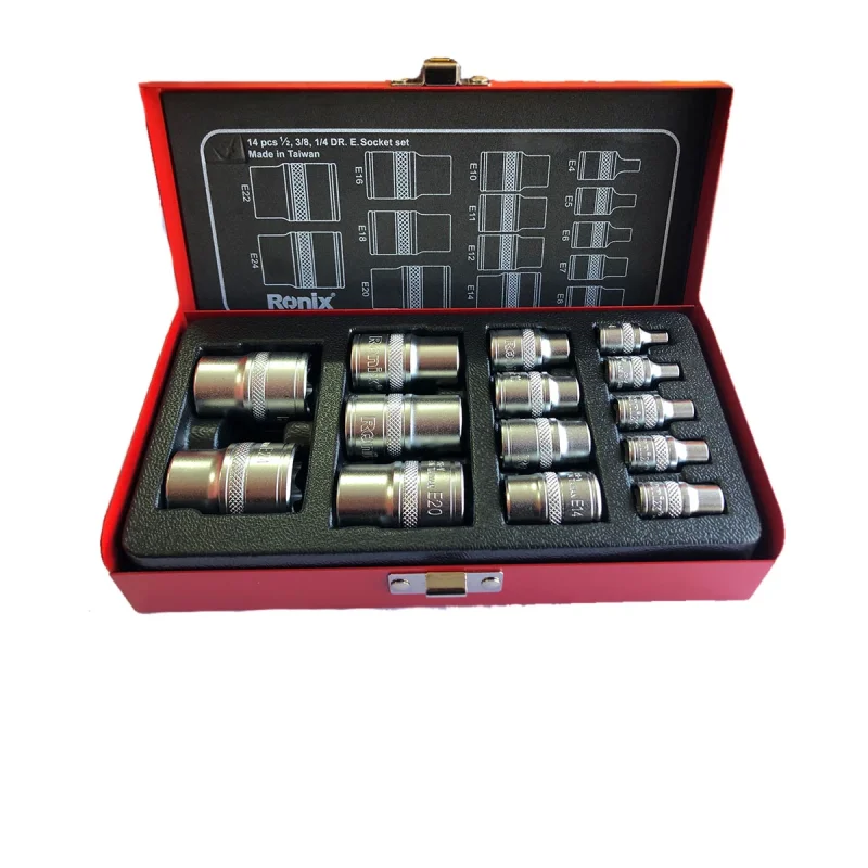 سری آچار بکس  ونیکس مدل RH-2695 مجموعه 14 عددی