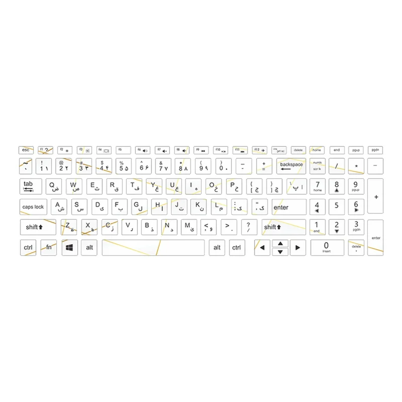 برچسب حروف فارسی کیبورد توییجین و موییجین مدل polygan 01 مناسب برای لپ تاپ اچ پی 250 G7