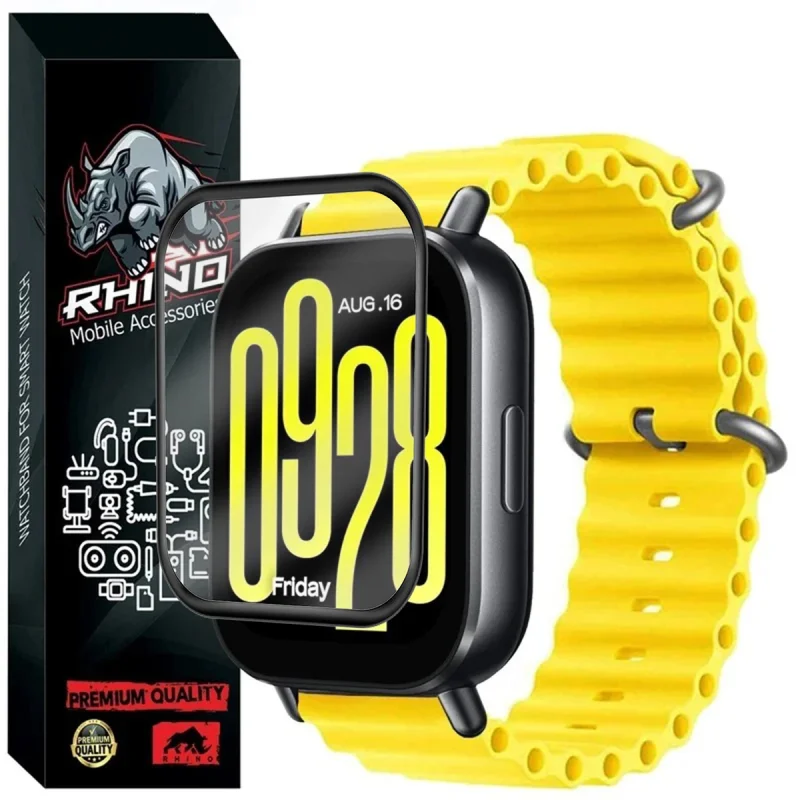محافظ صفحه نمایش راینو مدل PMA-OCEAN مناسب برای ساعت هوشمند شیائومی Redmi Watch 5 Active به همراه بند