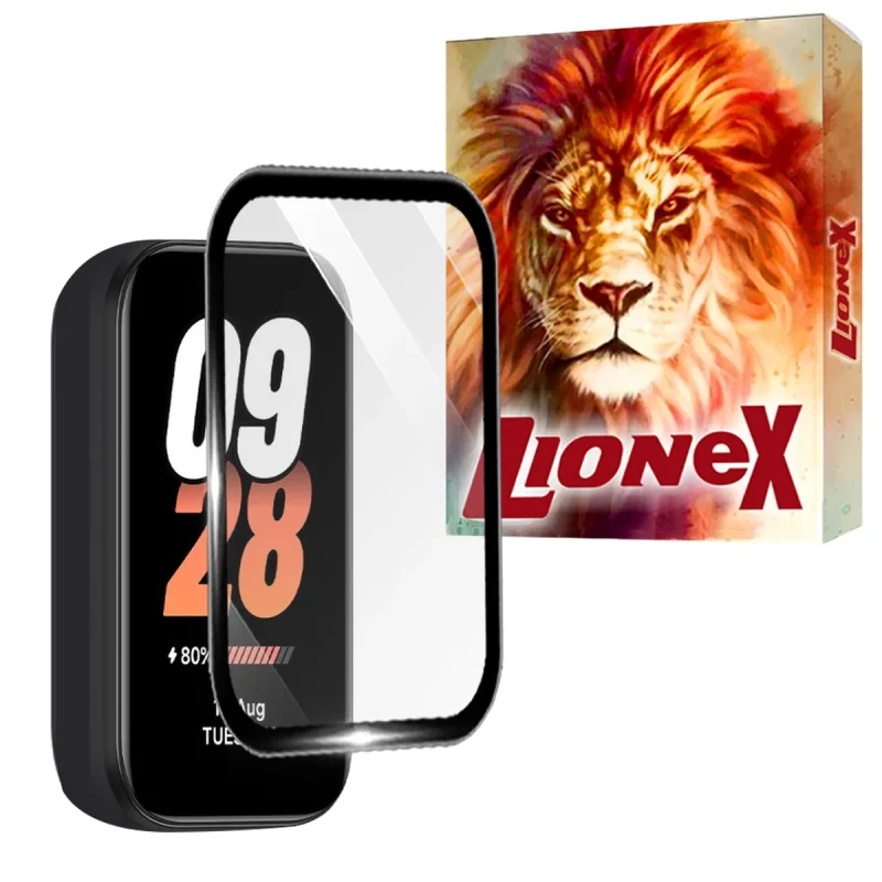 محافظ صفحه نمایش لایونکس مدل LWPM مناسب برای ساعت هوشمند شیائومی Band 8 Active