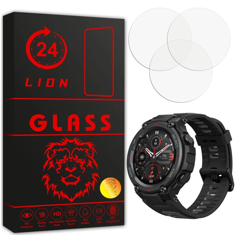محافظ صفحه نمایش لاین مدل RB007 مناسب برای ساعت هوشمند شیائومی Smart Watch Amazfit T Rex Pro بسته سه عددی
