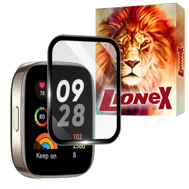 محافظ صفحه نمایش لایونکس مدل LWPM مناسب برای ساعت هوشمند شیائومی Redmi Watch 3 Active