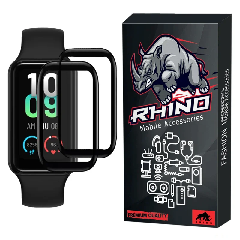 محافظ صفحه نمایش راینو مدل R-PMMA مناسب برای ساعت هوشمند امیزفیت Band 7 بسته 2 عددی