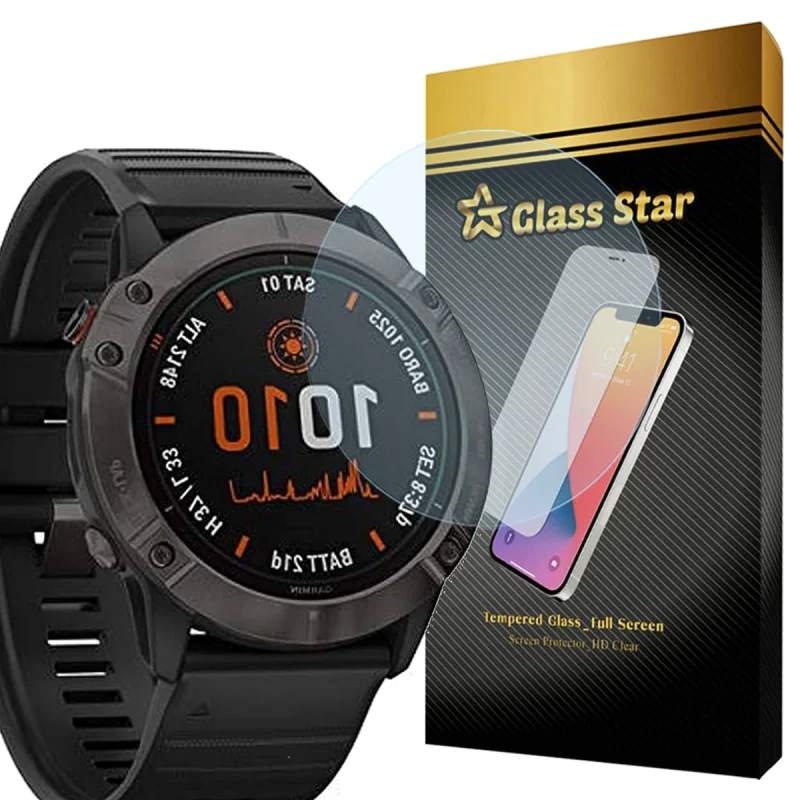 محافظ صفحه نمایش گلس استار مدل SMWG مناسب برای ساعت هوشمند گارمین Solar Pro