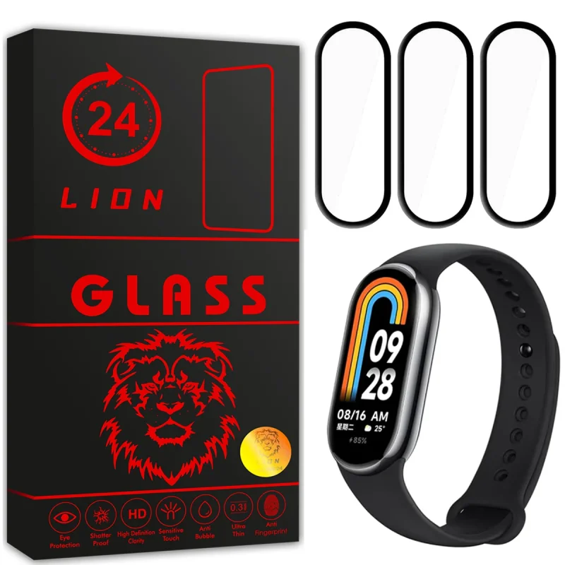 محافظ صفحه نمایش لاین مدل RT007 مناسب برای ساعت هوشمند شیائومی Mi Band 8 بسته سه عددی