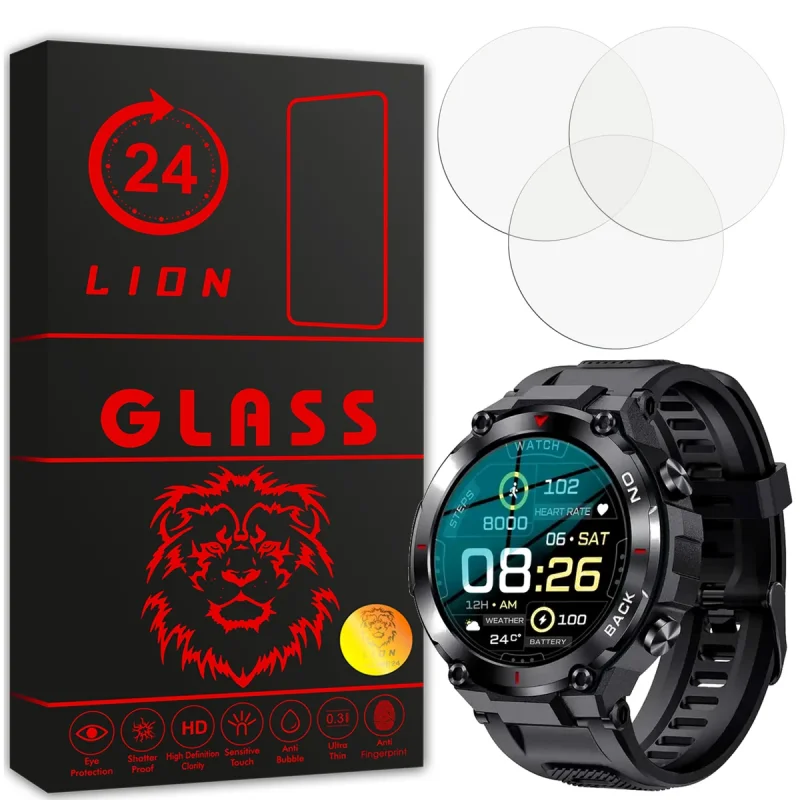 محافظ صفحه نمایش لاین مدل RB007 مناسب برای ساعت هوشمند K37 Amoled Gps بسته سه عددی