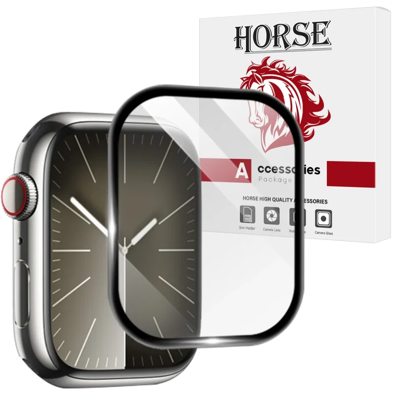 محافظ صفحه نمایش هورس مدل HWPM مناسب برای اپل واچ Watch Series 7 / Series 8 / Series 9 45mm
