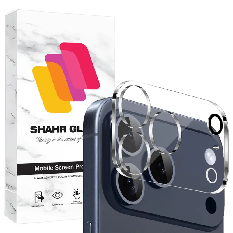محافظ لنز دوربین شیشه‌ای شهر گلس مدل 3DSH مناسب برای گوشی موبایل اپل iPhone 17 Pro Max