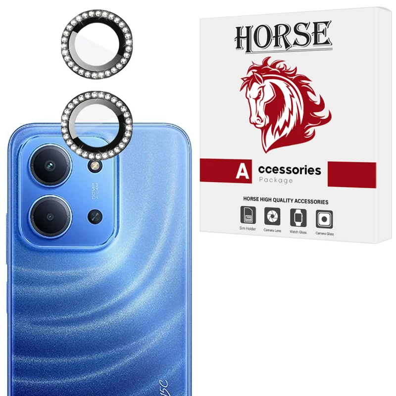 محافظ لنز دوربین شیشه‌ای هورس مدل NRIH20 مناسب برای گوشی موبایل شیائومی Redmi 15C 4G