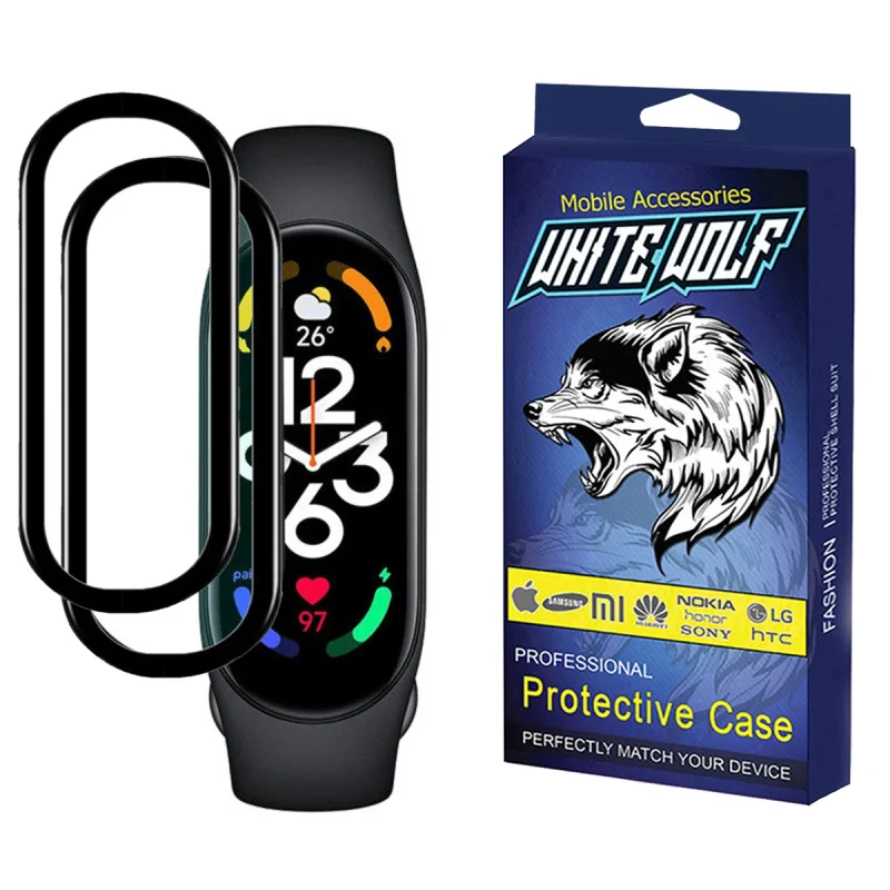 محافظ صفحه نمایش وایت ولف مدل W-2PWM مناسب برای ساعت هوشمند شیائومی Mi Band 8 بسته 2 عددی